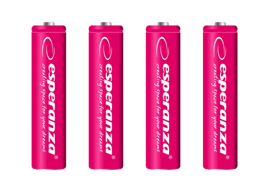 ESPERANZA RECHARGEABLE BATTERIES Ni-MH AAA 1000MAH 4PCS. RED
_0
