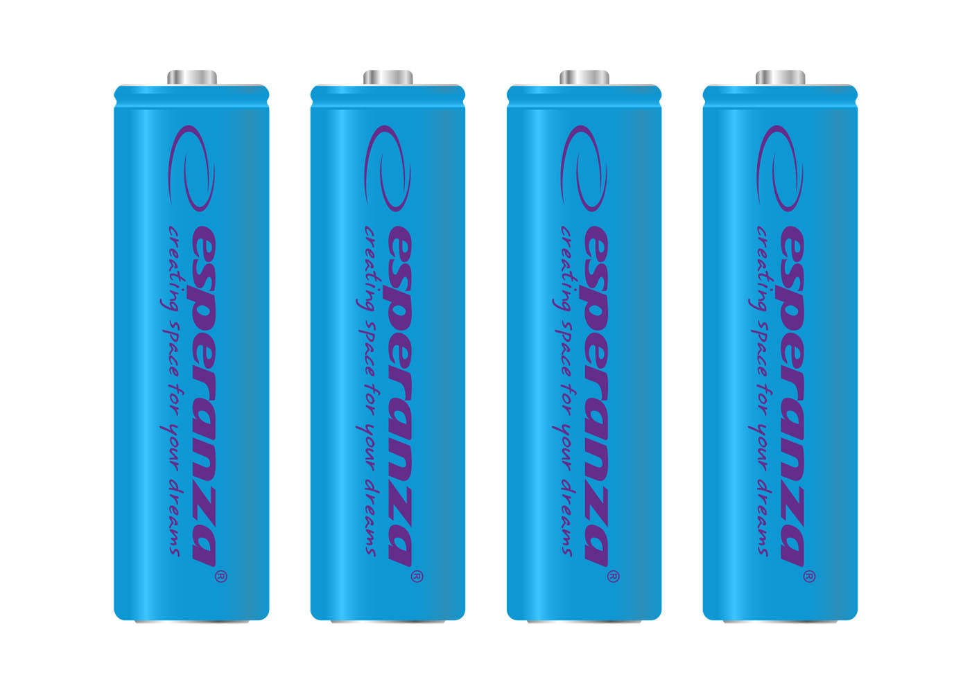 ESPERANZA RECHARGEABLE BATTERIES Ni-MH AA 2000MAH 4PCS. BLUE
_0