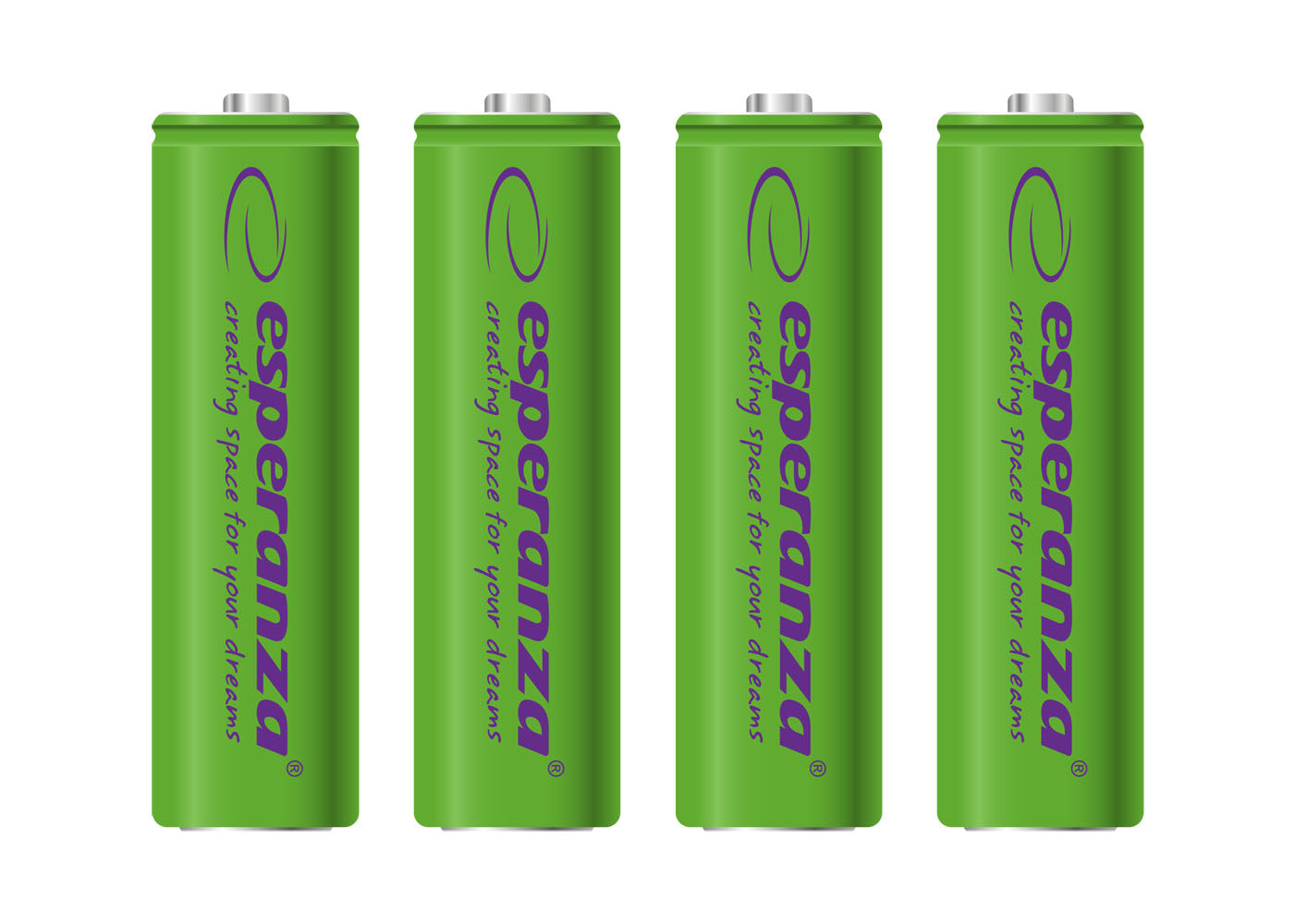 ESPERANZA RECHARGEABLE BATTERIES Ni-MH AA 2000MAH 4PCS. GREEN
_0