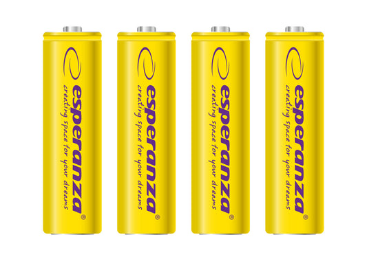 ESPERANZA RECHARGEABLE BATTERIES Ni-MH AA 2000MAH 4PCS. YELLOW
_0