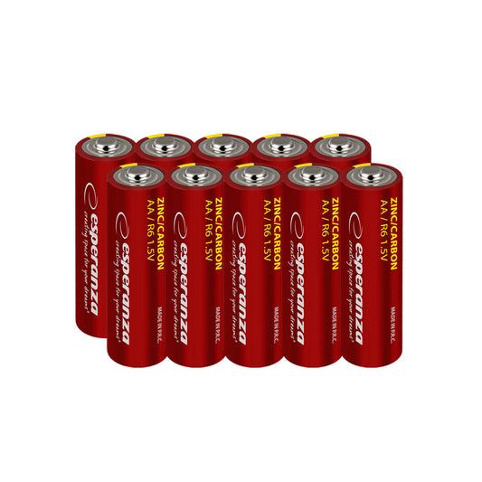 ESPERANZA CARBON-ZINC BATTERIES AA 10PCS. BLISTER_0