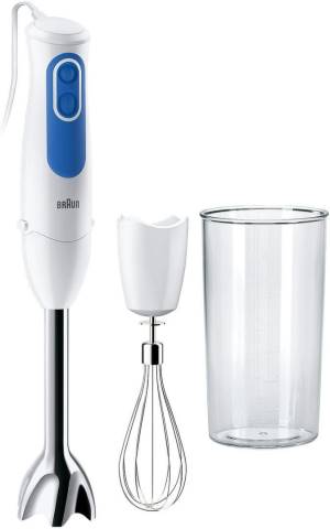 Braun Frullatore ad Immersione MQ3005WH 2 Velocità 700W Bianco/Blu_0