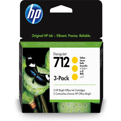 HP Ink 3ED79A / 712 3-Pack Yellow_0