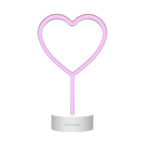 Muitomas Lampada Led Neon Cuore Type-C Rosa_0