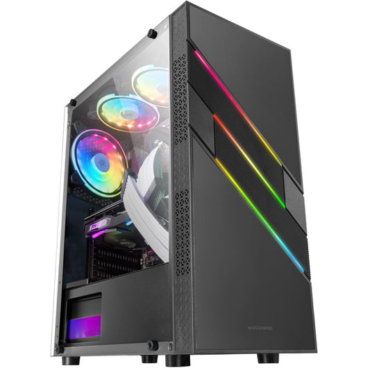 Caixa ATX MARS GAMING / ARGB Front 12cm / Vidro Preto_0