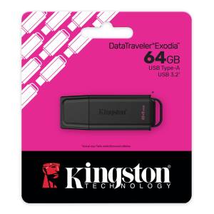 Kingston Technology DataTraveler 64GB PortÃ¡til USB 3.2 Gen 1 Exodia Negro_1