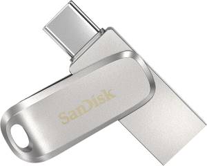 SanDisk Pendrive 256GB USB-C+USB-A 3.2 Ultra Dual Drive Luxe Silver_0