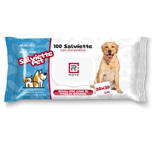 RMove Salviette Pet Igienizzanti con Clorexidina 20x30 1Cnf/100pz_0