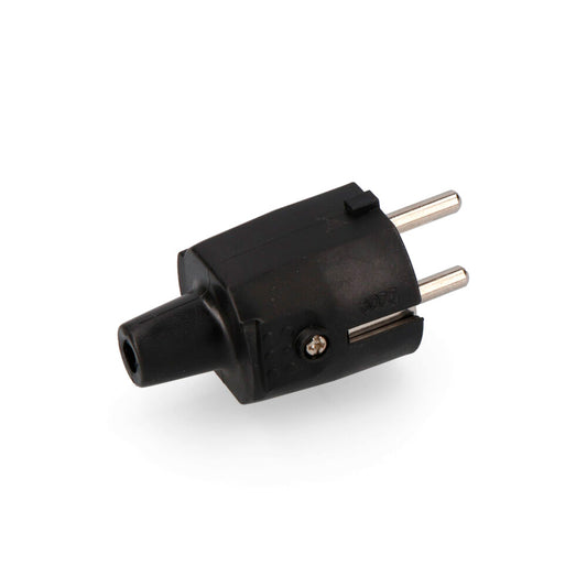 Ficha de borracha 10/16a 250v t/tl ip44 4,8mm preta (retractilada) edm_0
