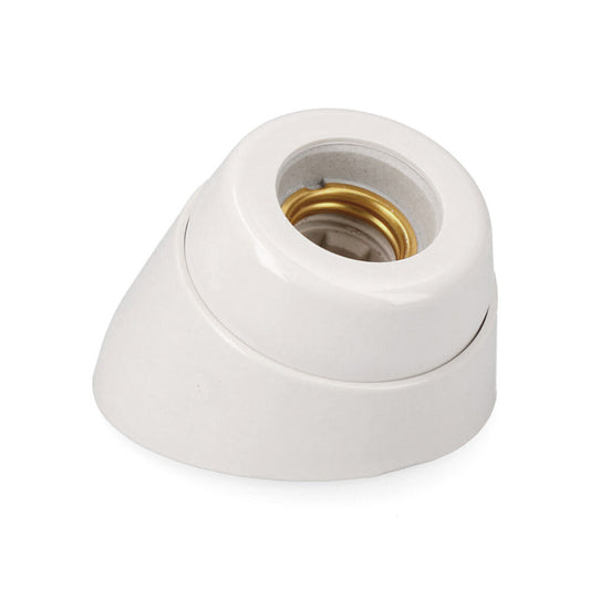 Casquilho de superfÃ­cie e27 curvo porcelana (retractilado) edm_0