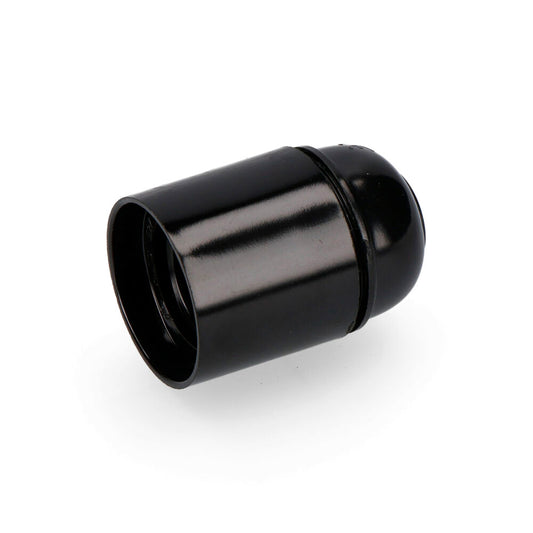 Casquilho baquelite reforÃ§ado e27 preto (retractilado) (22285) edm_0