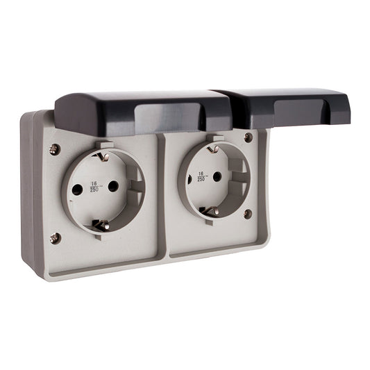 Tomada dupla fixa e estanque t/tl 16a 250v ip44 (retractilada) solera_0