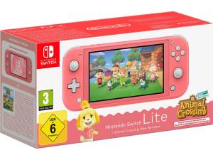 Switch lite Console Animal Crossing Coral_0