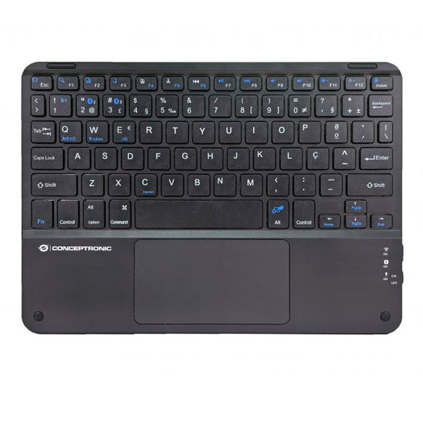 Teclado Bluetooth Conceptronic com Touchpad Recarregável 10" / Preto / TOBIN01BPT_0