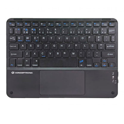 Teclado Bluetooth Conceptronic com Touchpad Recarregável 10" / Preto / TOBIN01BPT_0