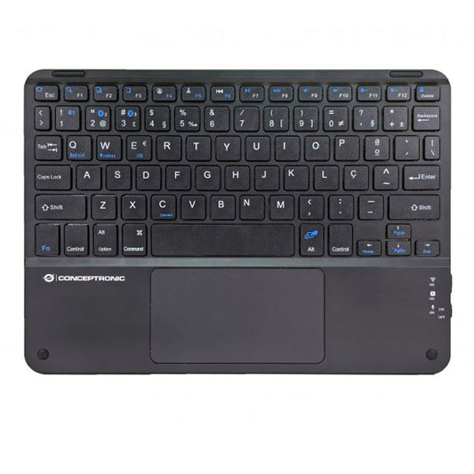 Teclado Bluetooth Conceptronic com Touchpad Recarregável 10" / Preto / TOBIN01BPT_0