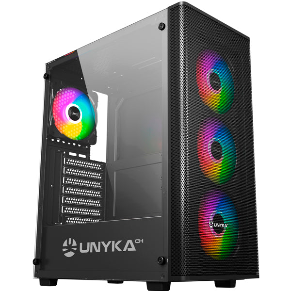 UNYKA GAMING CAIXA ATX MIR100 ARGB TEMPERED GLASS BLACK_0