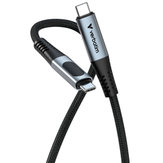 Cabo USB-C Verbatim / Preto / 240W 40Gbps com Display Nylon 1.20mt_0