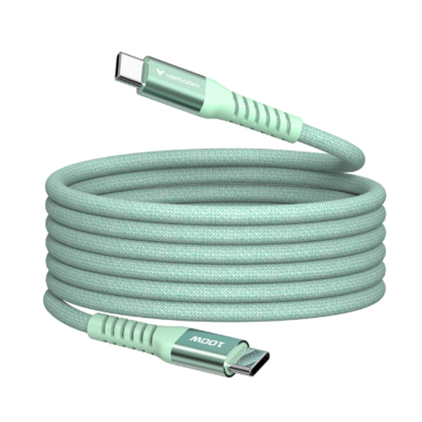 Cabo USB-C Verbatim / Verde / 100W 120cm 31855_0