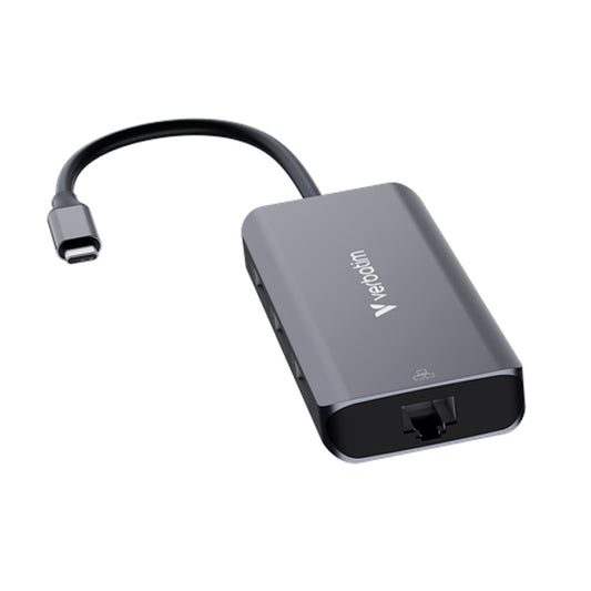 Hub USB-C Verbatim / 6 Portas / RJ45 / Preto / 32157_0