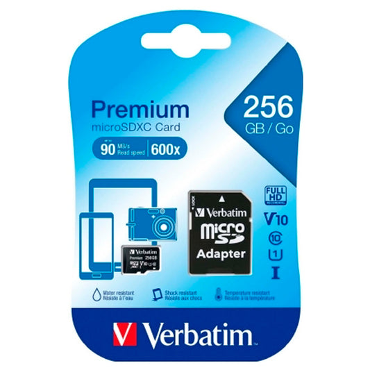 Cartão de memória Verbatim / 256GB Class 10 UHS-I / Preto / 44087_0