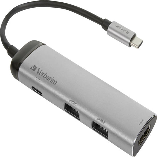 USB Hub VERBATIM / Preto / USB 3.2 Gen 1 Multiport-Hub com 2x USB-A + USB-C + HDMI_0
