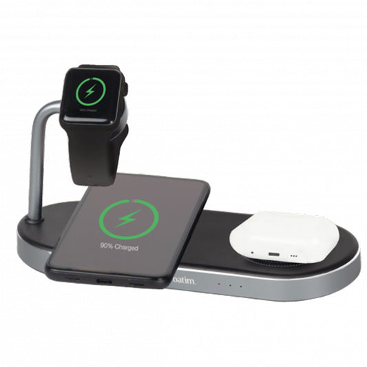 Verbatim WCS-03 Alumínio 3-em-1 Qi MFi Duplo WiFi + Carregador Apple Watch / Preto_0