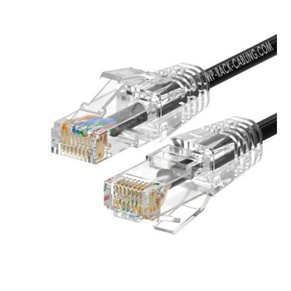 WP WPC-PAT-6AU010BL-S cable de red Negro 1 m Cat6a U/UTP (UTP)_0