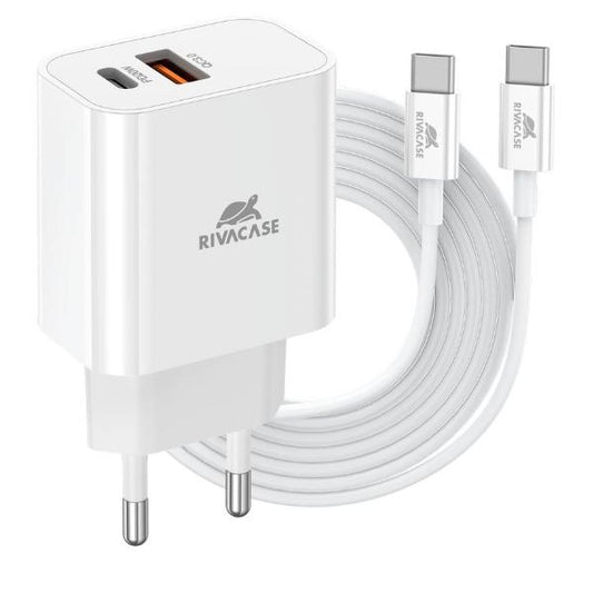 CARICATORE DA PARETE USB-C 20W PD + CAVO USB C / USB C (PS4102WD4)_0