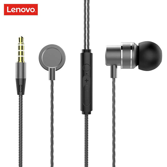 Lenovo HF118 Black Wired Headset with Mic (Deep Bass, Tangle Free Cables, Volume Slider, 3.5mm Gold_0
