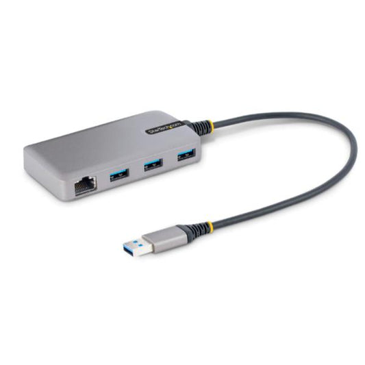 Hub USB a 3 porte con Ethernet - Hub USB 3.0 5Gbps alimentato via bus - Hub splitter USB-A_0