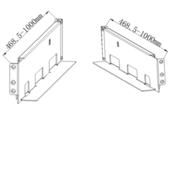 KIT 2 STAFFE DI SUPPORTO UPS RACK NAICON / Preto / 8033102214725_0