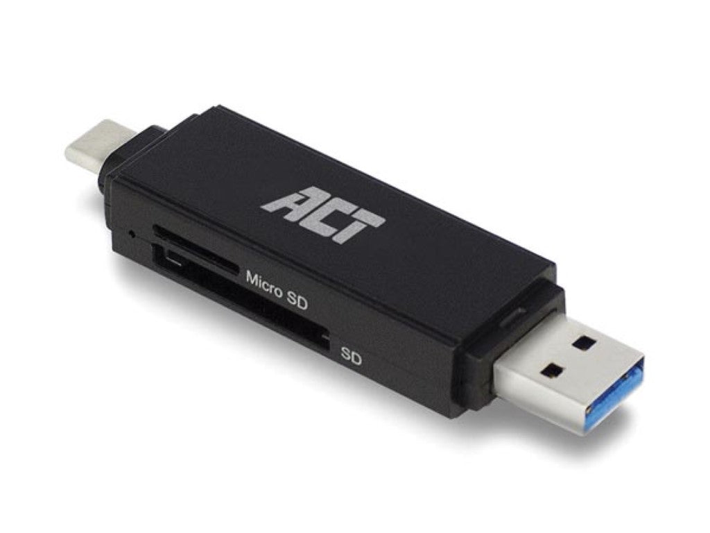 Leitor de cartões USB 3.2 Gen1 SD e Micro SD, USB-C e conector Tipo A_0