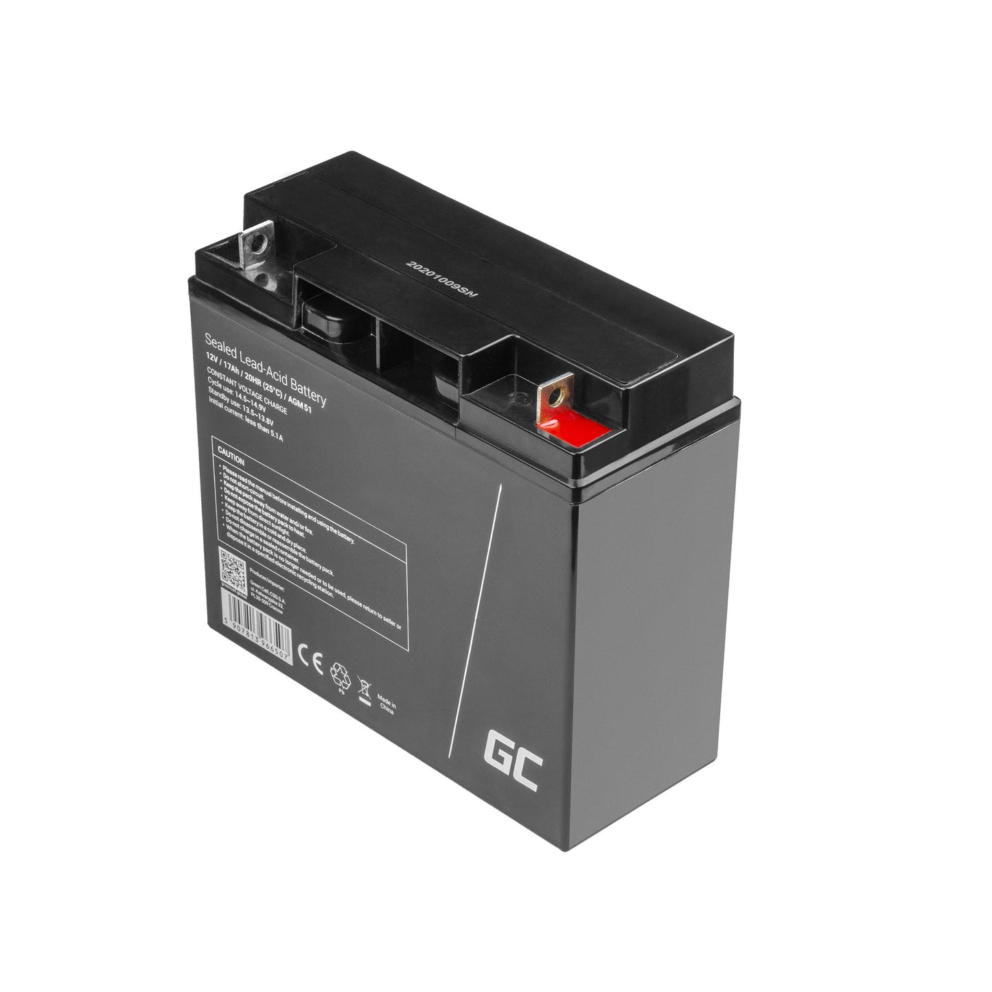 Green Cell AGM VRLA 12V 17Ah maintenance-free battery for mower, scooter, boat, wheelchair_3