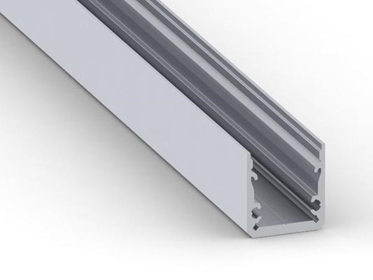 PERFIL LED EM ALUMÍNIO 15 FL MODELO ESTREITO PARA PENDURAR/SUPERFÍCIE, LINHA PREMIUM, ALTA EFICIÊNCIA - PRATA_0