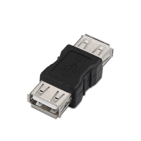 Adaptador USB 2.0 AISENS A103-0037 / USB Hembra - USB Hembra / Preto