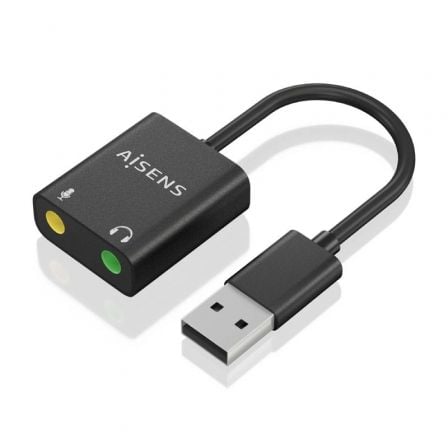 Tarjeta de Sonido Aisens A106-0769/ USB Macho - 2xJack 3.5 Hembra_0