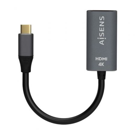 Conversor HDMI 4K 60Hz AISENS / HDMI Hembra - USB Tipo-C Macho / 15cm / Gris / A109-0683