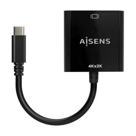 Conversor HDMI 4K AISENS / HDMI Hembra - USB Tipo-C Macho / 15cm / Preto / A109-0684