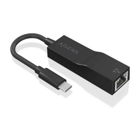 Adaptador USB 3.1 AISENS / RJ45 Hembra / 11cm / Preto / A106-0765