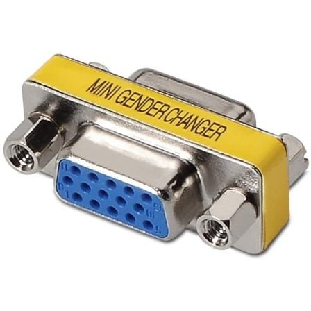 Adaptador AISENS A114-0082 / VGA Hembra - VGA Hembra / Preto