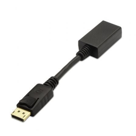 Conversor AISENS A125-0134 / DisplayPort Macho - HDMI Fêmea / 15cm / Preto
