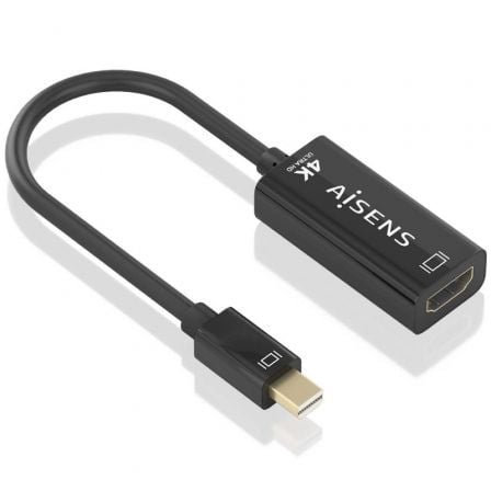 Cable Conversor Aisens A125-0904/ Mini DisplayPort Macho - HDMI Hembra/ 15cm/ Negro_0