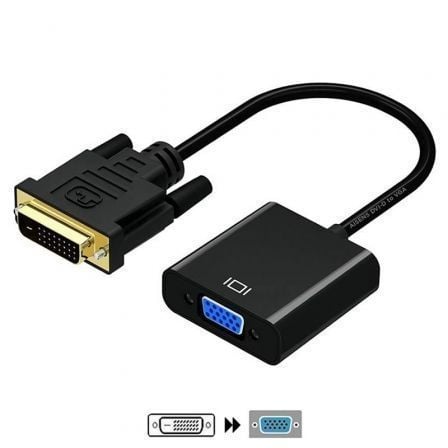 Cable Conversor AISENS A147-0352 / DVI Macho - VGA Hembra / Preto