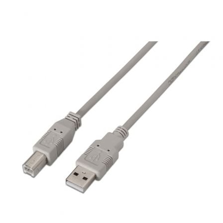 Cabo USB 2.0 AISENS / Tipo-B Macho / Beige / 3m / A101-0003