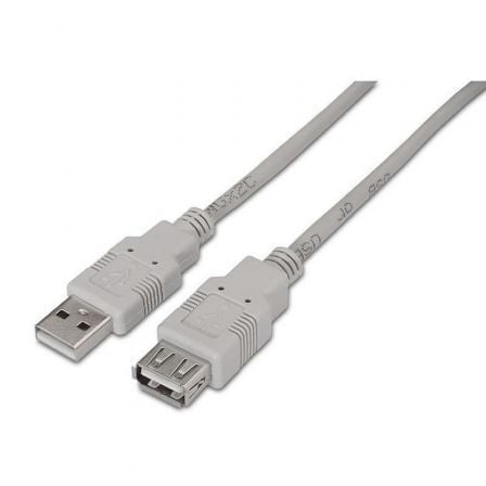 Cable Alargador USB 2.0 AISENS / Beige / A101-0014 / 3m / Até 2.5W / 60Mbps