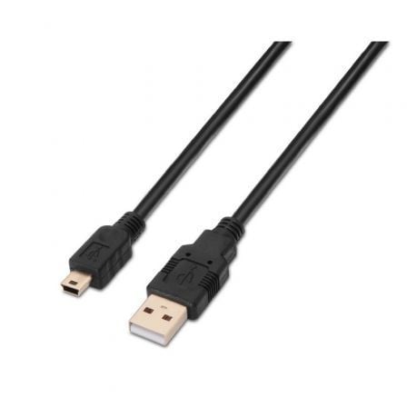 Cabo USB 2.0 Aisens / Mini Macho / 50cm / Preto / A101-0023
