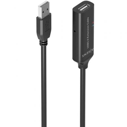 Cable Alargador USB 2.0 Aisens A101-0915/ USB Macho - USB Hembra/ 10m/ Negro_0