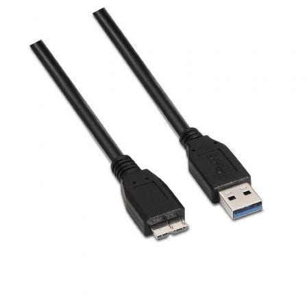 Cabo USB 3.0 AISENS A105-0043 / Macho - MicroUSB Macho / Até 9W / 625Mbps / 1m / Preto