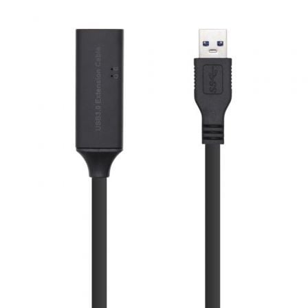 Cabo Alargador USB 3.0 AISENS / Até 9W / 625Mbps / 5m / Preto / A105-0407